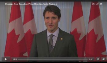 Prime Minister Justin Trudeau congratulates His Highness the Aga Khan