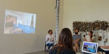 Zainub Verjee speaking at Critics Forum: 3 Critics, 3 Exhibitions in Toronto