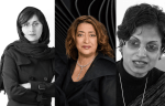 Left to right - Leila Arghian, Zaha Hadid & Marina Tabassum, 3 Women Architects who won the AKAA 2016 Prize (Image credit: MVSLIM.com)