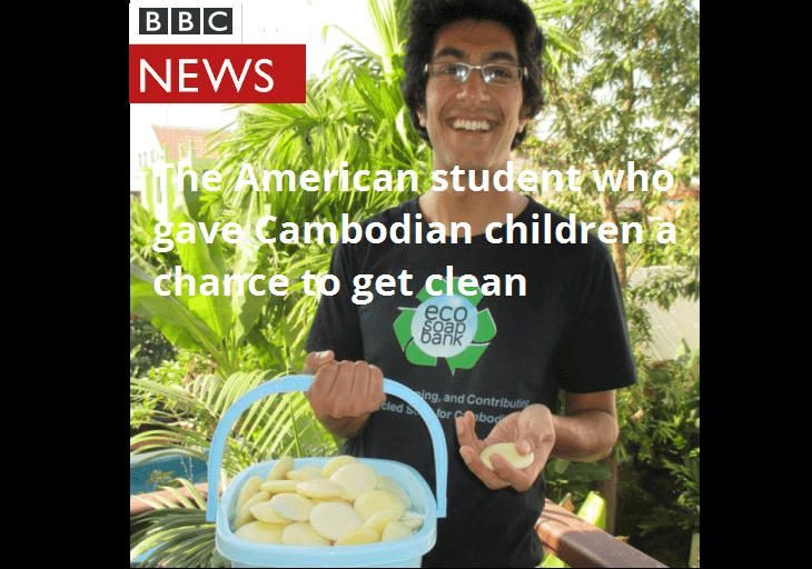Samir Lakhani, Eco-Soap Bank project, featured on BBC
