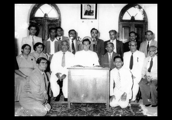 Amir Hameer (right in white suit) during Hazar Imam's visit to Zanzibar.