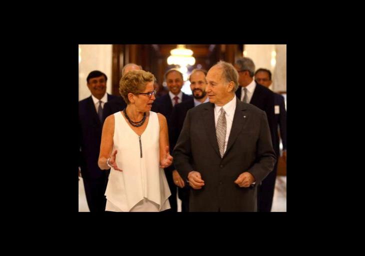 Premier of Ontario, Kathleen Wynne’s message on the 80th birthday of His Highness the Aga Khan