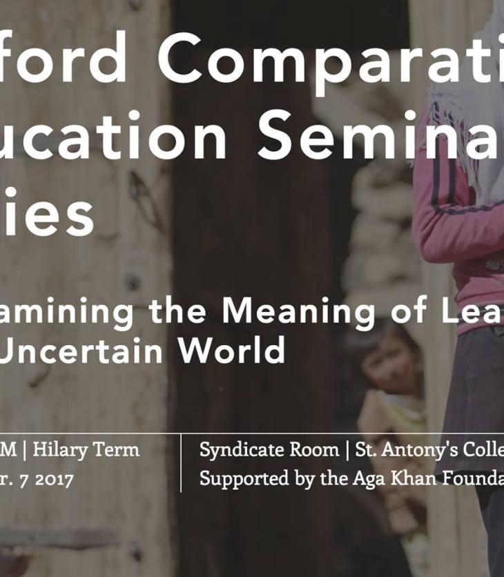 Learning in an uncertain world: University of Oxford and Aga Khan Foundation launches 8 weeks online seminar series