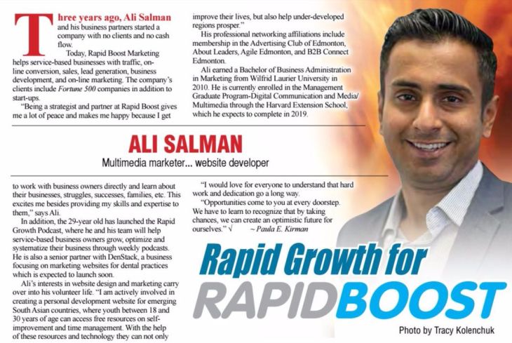 Ali Salman: Entrepreneur, Podcaster, Blogger and CMO at Rapid Boost