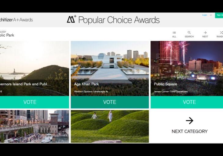 Vote & Support: Final day to vote (Aga Khan Park) Architizer A+Awards