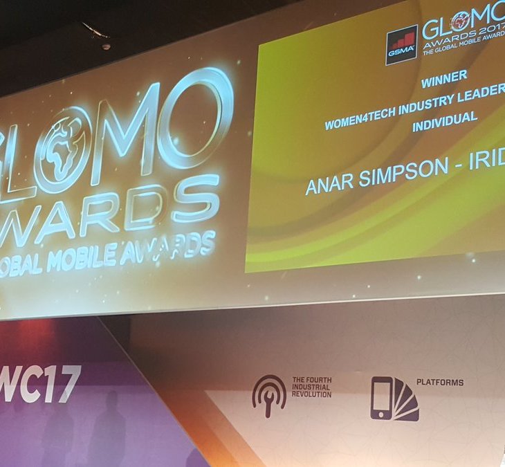 Anar Simpson receives GSMA Women4Tech - Glomo Awards