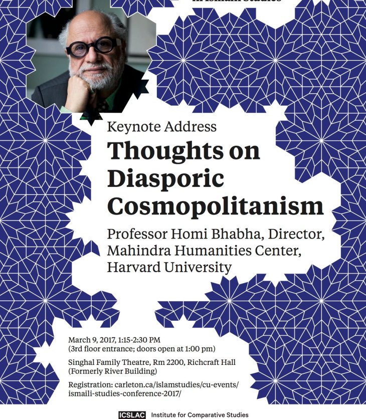 (Live Tweets) Ismaili Studies Conference Keynote Address by Dr. Homi K. Bhabha, Director Mahindra Humanities Center, Harvard University