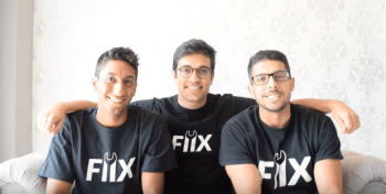 Fiix founders Khalil Mangali, far left, Zain Manji, centre, and Arif Bhanji believe auto repair shops will be obsolete in five years. (Fiix)