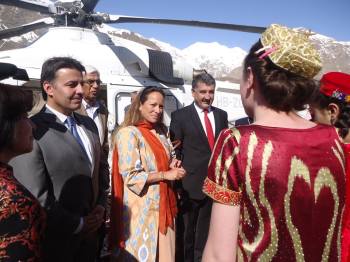 Princess Zahra Aga Khan on a three day visit to Tajikistan