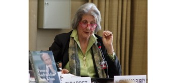 Remarks by Nicola Spafford Furey, Vice President of Earth Focus Foundation at the book launch of Prince Sadruddin Aga Khan’s biography (Image credit: Anvar Nanji)