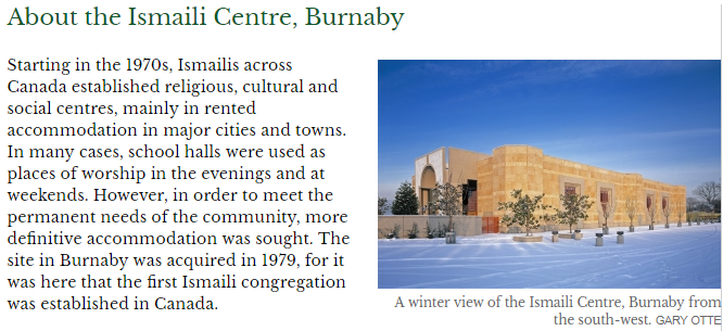 About the Ismaili Centre, Burnaby