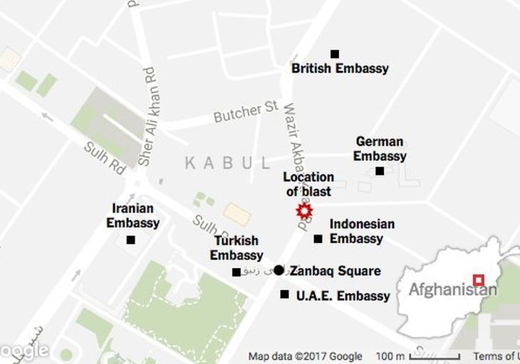 Scores killed, Canadian embassy, Roshan Telecommunication offices damaged in Kabul bombing