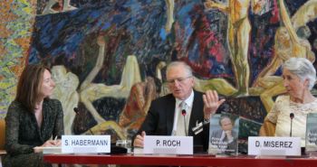 Dr. Philippe Roch with fellow panelists during the panel discussions at the book launch of Prince Sadruddin Aga Khan: Humanitarian and Visionary (image credit: UN Library)