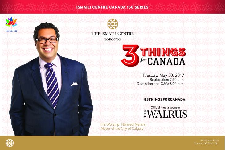 Watch Calgary Mayor Naheed Nenshi Live Online: Three things for Canada