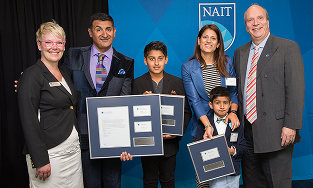 Ashif Mawji and family: $1-million donation the largest ever made by a NAIT alumnus