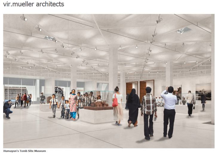 Architectural renderings of Humayun's Tomb Site Museum