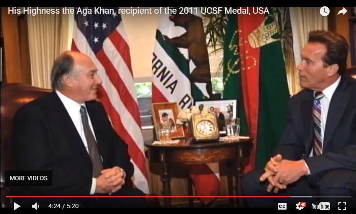 His Highness the Aga Khan, recipient of the 2011 UCSF Medal, USA