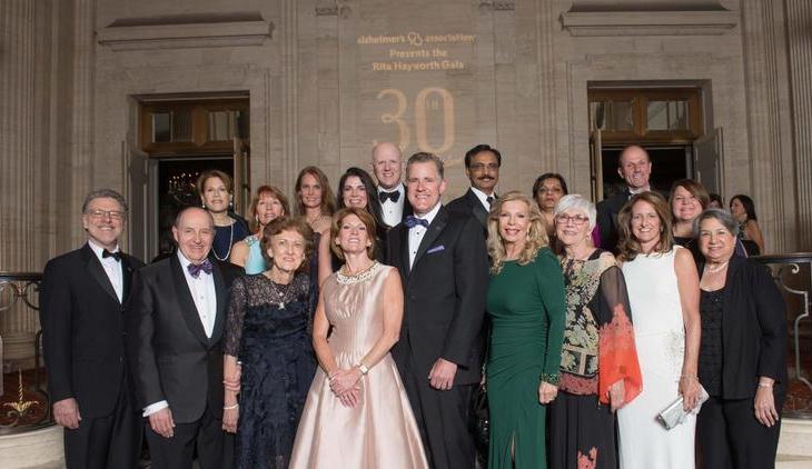 Members of the Steering Committee, Chicago Rita Hayworth Gala, Alzheimer's Association with Princess Yasmin Aga Khan (image credit: Bill Richert and Shannon via Chicago Tribune)