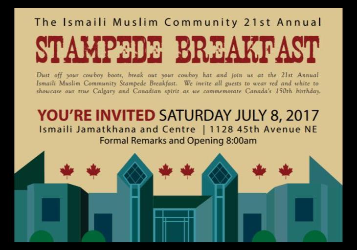 21st Annual Ismaili Muslim Stampede Breakfast in Calgary