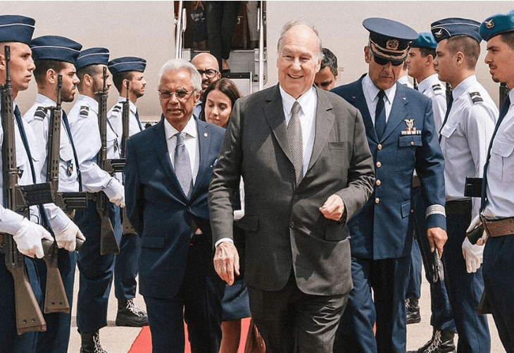 His Highness Prince Karim Aga Khan arrived in Lisbon today and was welcomed by an honour guard. (image credit: AKDN/ Antonio Pedrosa)