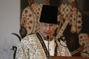 July 11th, 2017: His Highness Prince Karim Aga Khan addresses senior leaders representing the worldwide Ismaili community on the occasion of his Diamond Jubilee at his Aiglemont residence in Gouvieux, France. (image credit: AKDN / Akbar Hakim)