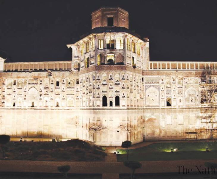 illumination-of-lahore-fort-s-picture-wall