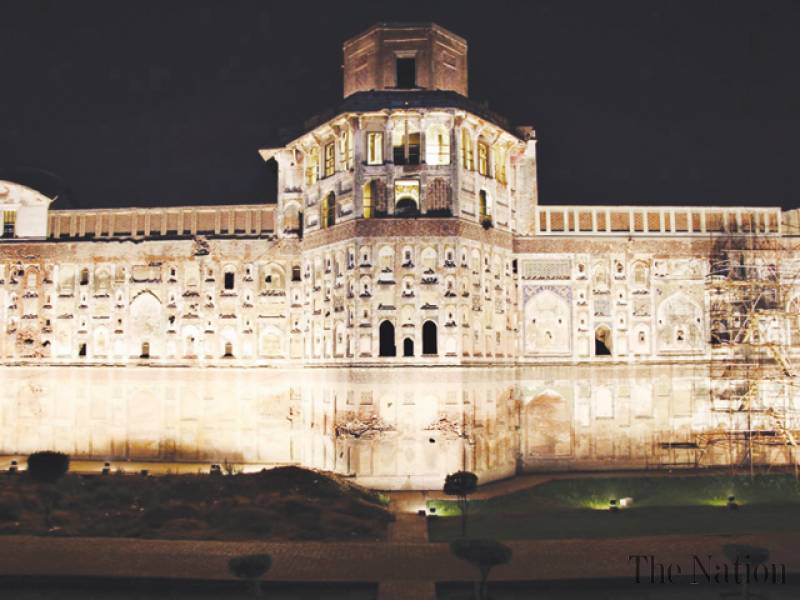 Illumination of Lahore Fort’s picture wall