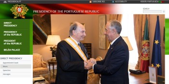 President of the Portuguese Republic, His Excellency Marcelo Rebelo de Sousa bestows His Highness Prince Karim Aga Khan with one of the country’s highest honours – the Grã-Cruz da Ordem da Liberdade (Grand Cross of the Order of Liberty), in recognition of his service to humanity. The invesure ceremony took place at Palácio de Belém, the official residence of the President of the Republic (image credit: Presidencia.pt)