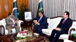 APP38-16 ISLAMABAD: August 16 - President of Aga Khan Council for Pakistan, Hafiz Sherali called on President Mamnoon Hussain at the Aiwan-e-Sadr. APP