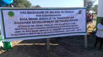 Aga Khan Development Network's Water project to benefit more than 6,000 villagers in Iringa, Tanzania