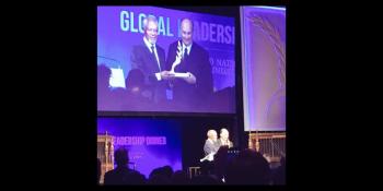 His Highness the Aga Khan receives UN Foundation's Global Change Award from former Secretary General Kofi Anan