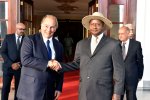 8 October 2017: NTV Uganda: President Yoweri Museveni welcomes His Highness the Aga Khan to the State House in Entebbe
