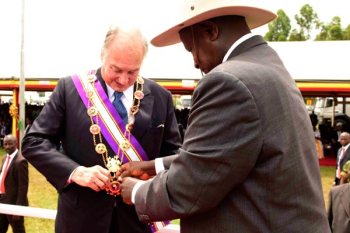 Uganda's Grand Master Pearl of Africa Medal for His Highness the Aga Khan