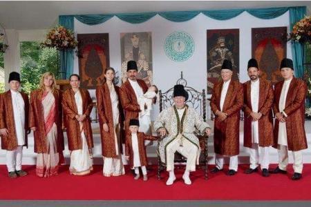 Hazar Imam with His family at Aiglemont on the occasion of Diamond Jubilee inauguration 2017-07-11