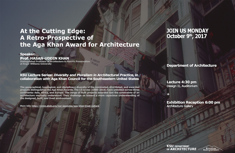 Aga Khan Council in collaboration with Kennesaw State University Department of Architecture to present Aga Khan Award for Architecture Lecture in Atlanta
