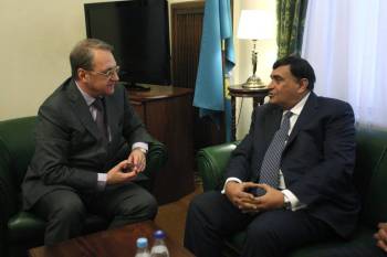 A delegation of the Aga Khan Foundation led by Shafik Sachedina meets Russian Deputy Foreign Minister Mikhail Bogdanov