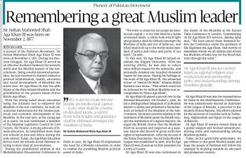 Sir Aga Khan III: Remembering a great Muslim leader | Express Tribune
