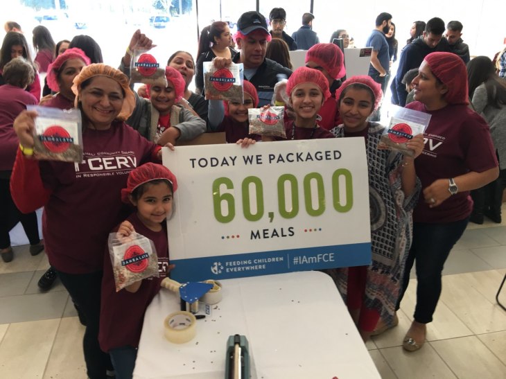 Over 500 Ismaili volunteers of all ages, assembled 80,000 meals for Atlanta’s children and seniors in need