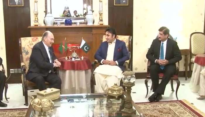 Bilawal Bhutto, Chief Minister Sindh welcome Prince Karim Aga Khan to Karachi
