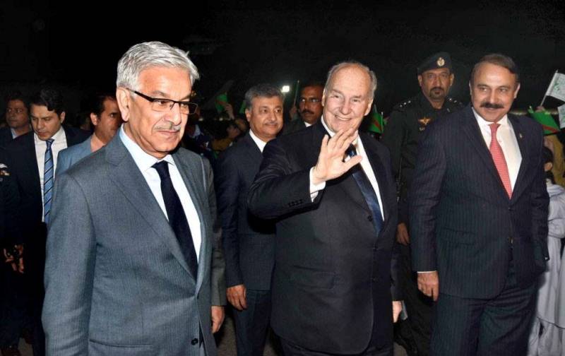 Prince Karim Aga Khan arrives in Islamabad
