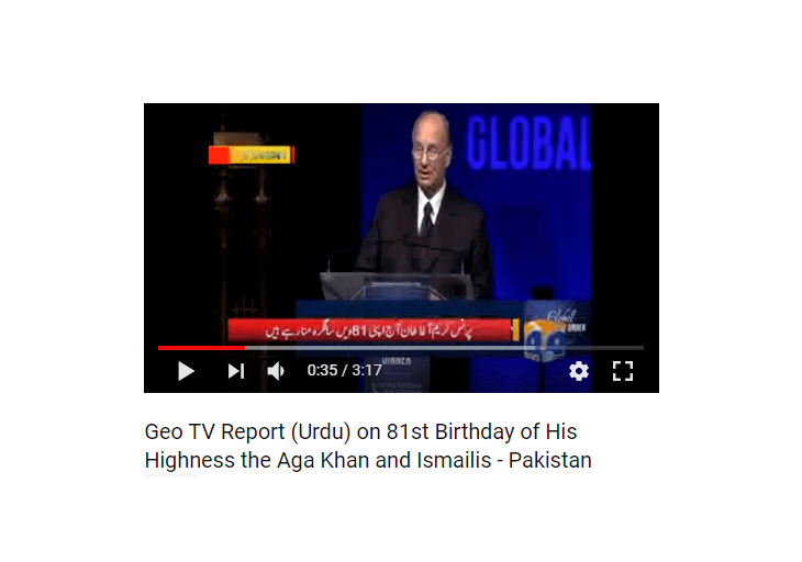 Geo TV Pakistan Celebrates 81st Salgirah of His Highness the Aga Khan