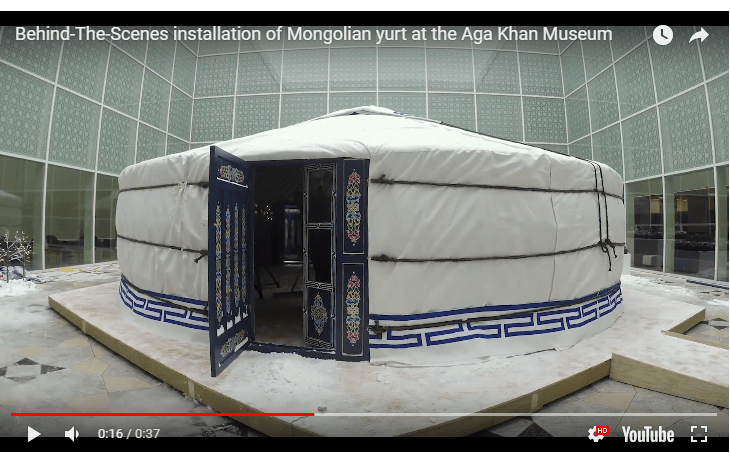 Behind-The-Scenes installation of Mongolian yurt at the Aga Khan Museum