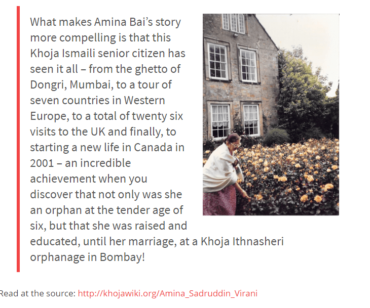 Amina Bai’s Story: From the ghetto of Dongri, Mumbai, to a tour of seven countries in Western Europe | KhojaWiki