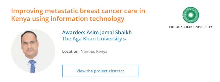 Aga Khan University receives SPARC Grant for innovative research to address the needs of metastatic breast cancer patients