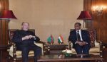 His Highness Prince Karim Aga Khan meeting Andhra Pradesh and Telangana Governor E.S.L Narasimhan