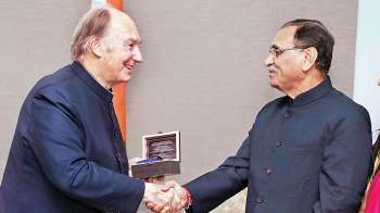 Prince Karim Aga Khan arrives in Ahmedabad, meets Chief Minister Vijay Rupani, Governor O.P.Kohli