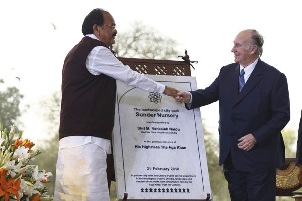 India VP and the Aga Khan inaugurate Sunder Nursery in New Delhi | Daily Nation