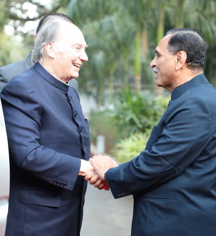 His Highness Prince Karim Aga Khan meets Gujarat Chief Minister Vijay Rupani‏