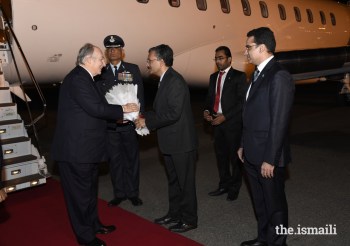 His Highness Prince Karim Aga Khan arrives in India