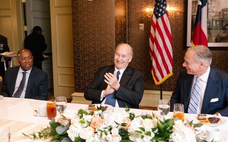 Governor of Texas USA Hosts His Highness the Aga Khan in Houston Honoring Diamond Jubilee